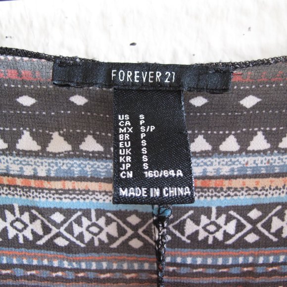 FOREVER 21 Colorful Striped Chiffon Kimono - Picture 4 of 10